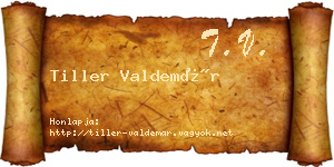 Tiller Valdemár névjegykártya